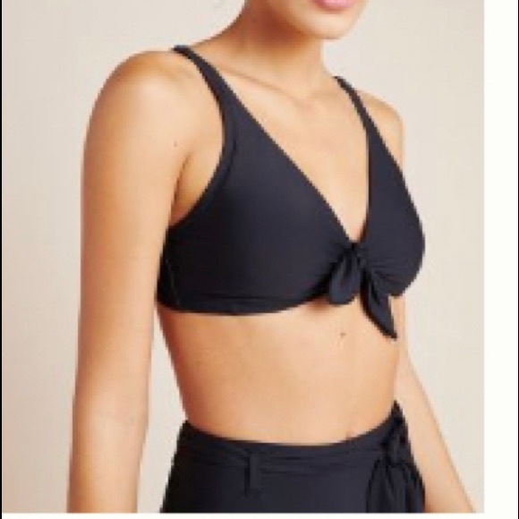 Black high waisted bikini from Anthropologie